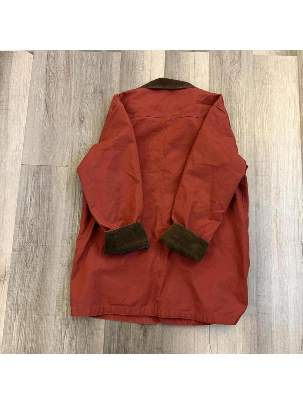 L.L.Bean red chore jacket with corduroy collar and cuffs. Size XL tall #workwear - Picture 5 of 7